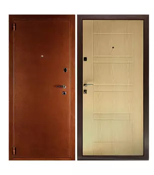 Дверь входная Дверной континент Комфорт левая медный антик - беленый дуб 960х2050 мм