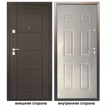 Дверь входная Форпост 73 правая медный антик - беленый дуб 960х2050 мм