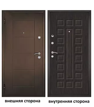 Дверь входная Форпост Квадро левая медный антик - венге 860х2050 мм