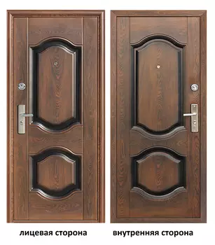 Дверь входная Kaiser К-550-2 правая имитация дерева - имитация дерева 960х2050 мм