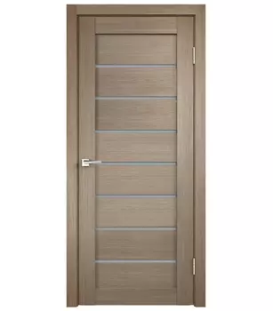 Дверное полотно VellDoris INTERI 11 бруно со стеклом ламинированная финишпленка 700х2000 мм