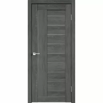 Дверное полотно VellDoris LINEA 3 дуб шале графит со стеклом экошпон 800х2000 мм