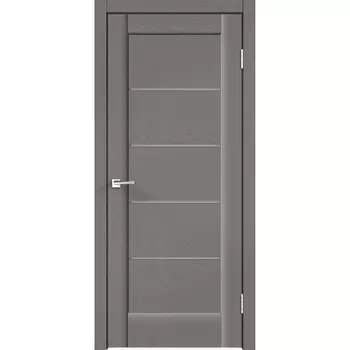 Дверное полотно VellDoris PREMIER 1 ясень грэй структурный со стеклом SoftTouch 900х2000 мм