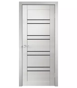 Дверное полотно VellDoris VISION 8 белый дуб со стеклом экошпон 800х2000 мм