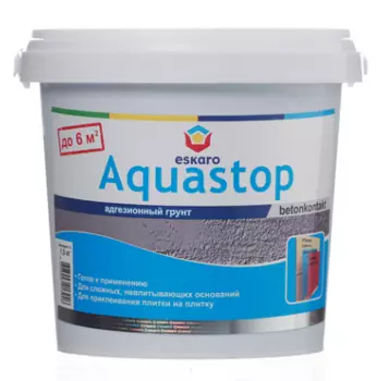 Eskaro Aquastop Betonkontakt 1.5 кг, Грунтовка для сложных оснований (ярко-голубая)