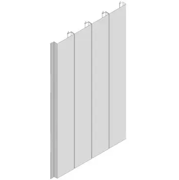Фасад реечный Албес AF150C 9003 белый матовый 4 м