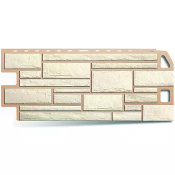 Панель фасадная Альта-профиль фактура камень цвет белый