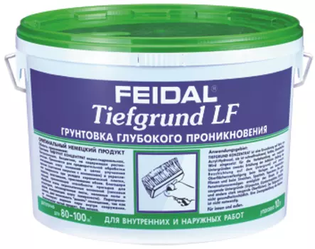 Feidal Tiefgrund LF, 10 л, Грунтовка глубокого проникновения акриловая