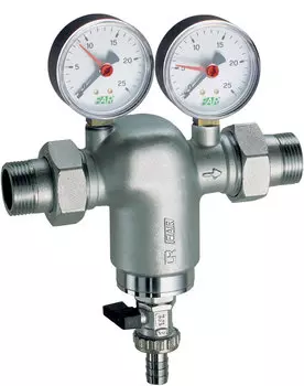 Фильтр с манометром FAR FA 3933 34100 100 мкм 3/4" НР-НР