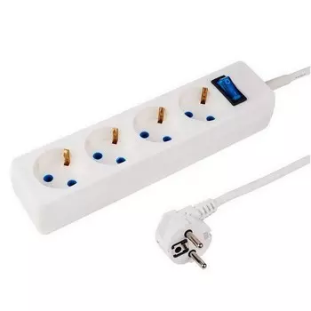 Фильтр сетевой PROconnect Standart 11-9523 1.5 м 4 розетки с заземлением ПВС 3х0.75 1300 Вт