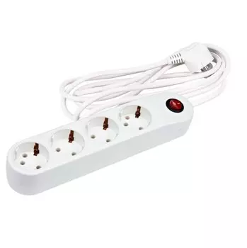 Фильтр сетевой Uniel Classic SGSP43C 3 м 4 розетки с заземлением 3500 Вт