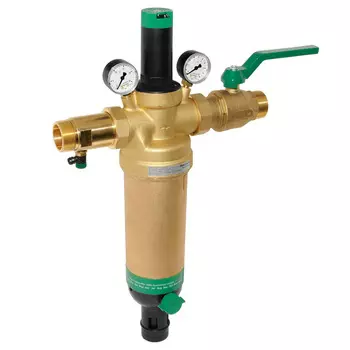 Фильтр тонкой очистки Honeywell FK06-3/4″-AA для горячей воды 100 мкм с промывочным краном и редуктором давления