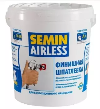 Финишная шпатлевка Semin Airless Boss для безвоздушного нанесения 25 кг