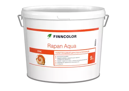 Finncolor Rapan Aqua, 9 л, Лак для дерева прозрачный матовый