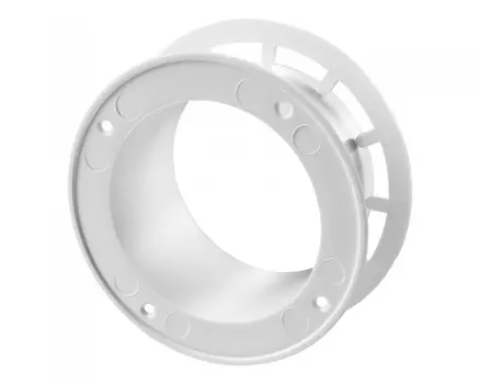 Фланец круглый пластиковый Вентс Ф (белый), диаметр 125 мм