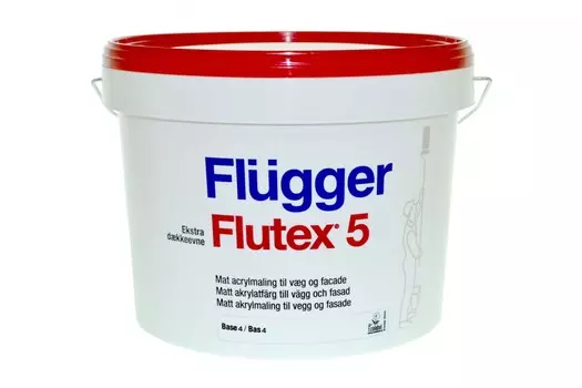 Flugger Flutex 5 0,7 л, Краска интерьерная акриловая (белая)