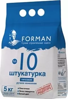 Forman №10, 5 кг, Штукатурка гипсовая