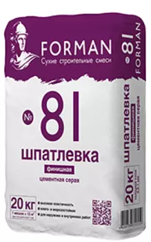 Forman 81 20 кг, Шпатлевка цементная финишная (серая)