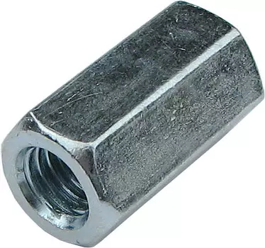 Гайка соединительная оцинкованная DIN6334 М10х17х30 мм