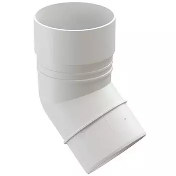 Galeco 67 RAL 9010 124/80 мм, Колено трубы ПВХ (белое)