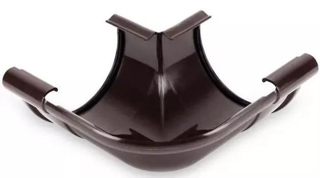 Galeco RAL 8019, 124/80 мм, Угол желоба внешний 90°