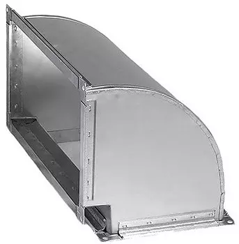 Гамарт 500х300 мм, 90°, Отвод вентиляционный оцинкованный прямоугольный вертикальный угол