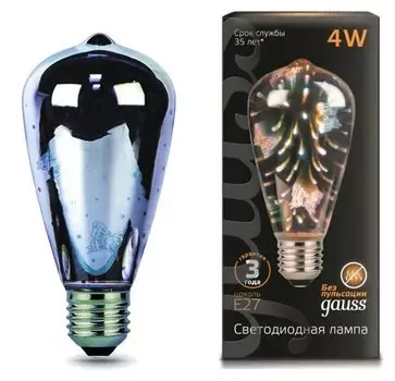 Gauss LED 3D-Butterfly E27 4W, Лампа