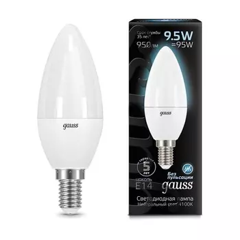 Gauss LED Candle E14 9.5W 4100К, Лампа