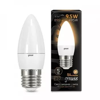 Gauss LED Candle E27 9.5W 3000К, Лампа