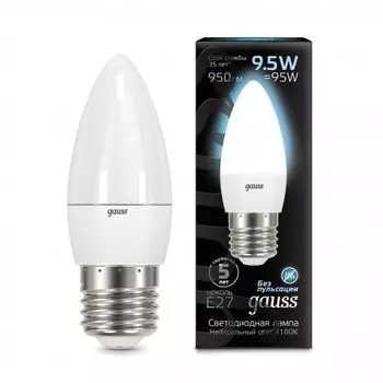 Gauss LED Candle E27 9.5W 4100К, Лампа
