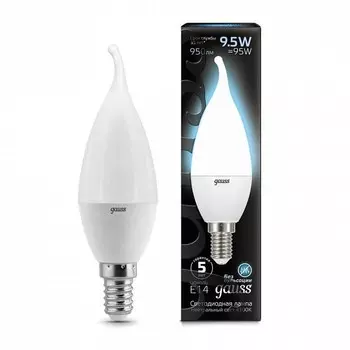 Gauss LED Candle tailed E14 9.5W 4100K, Лампа