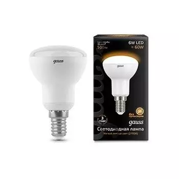 Gauss LED Reflector R50 E14 6W 2700K, Лампа