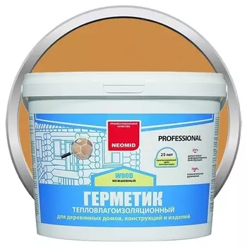 Герметик акриловый Neomid Wood Proffesional межшовный медовый 3 кг