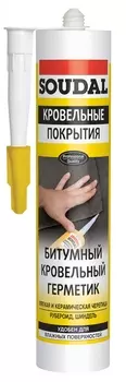 Герметик битумный кровельный Soudal черный 300 мл
