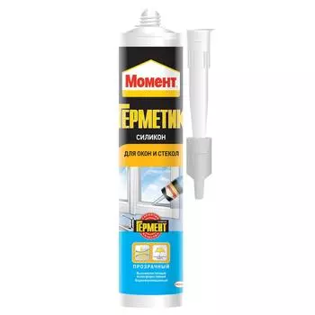 Герметик силиконовый Момент для окон прозрачный 280 мл
