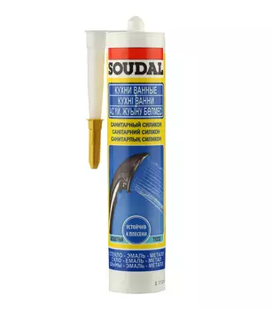 Герметик силиконовый санитарный Soudal бесцветный 280 мл