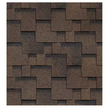 Гибкая черепица однослойная Shinglas финский аккорд коричневый