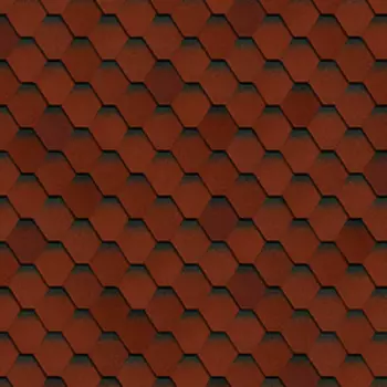 Гибкая черепица однослойная Shinglas классик кадриль красный