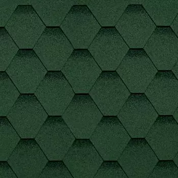 Гибкая черепица однослойная Shinglas классик кадриль зеленый