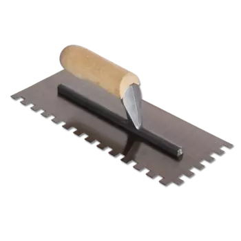 Гладилка нержавеющая зубчатая 10х10 мм 130х280 мм