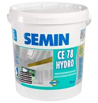 Готовая влагостойкая шпатлевка SEMIN CE78 HYDRO 18 кг