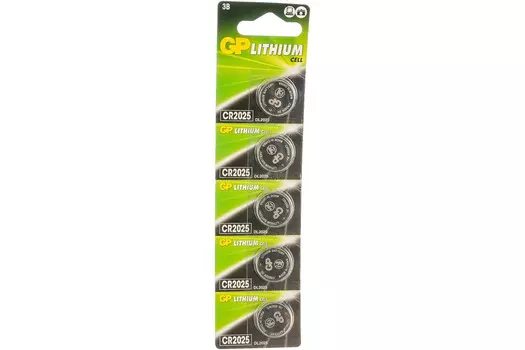 GP Литиевые дисковые батарейки Lithium CR2025