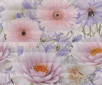 Декор для плитки Gracia Ceramica Aquarelle Lilac 01 панно разноцветное 50х60 см