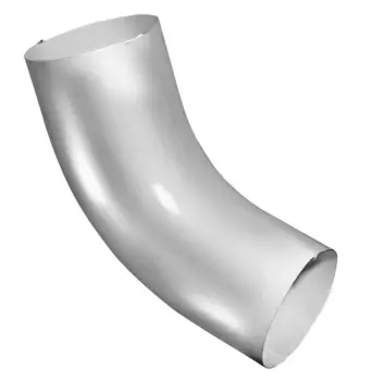 Grand Line 60 RAL 9003 150/100 мм, Колено трубы оцинкованное (белое)