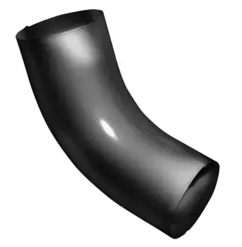 Grand Line 60 RAL 9005 125/90 мм, Колено трубы оцинкованное (черное)