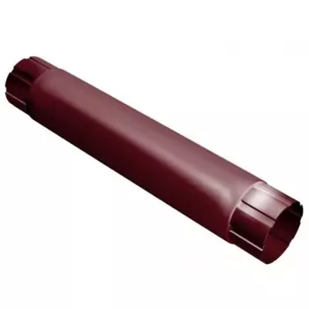 Grand Line RAL 3005 (красная) 125/90 мм, 1 м, Труба соединительная оцинкованная