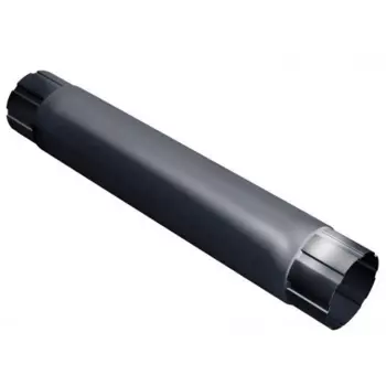 Grand Line RAL 7024 (серая) 125/90 мм, 1 м, Труба соединительная оцинкованная