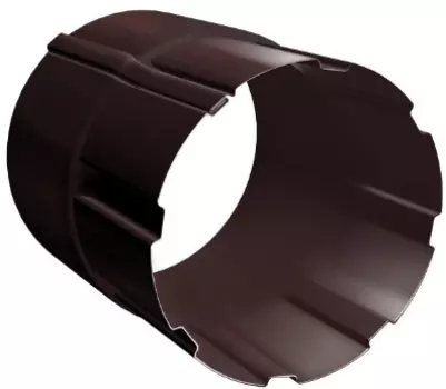 Grand Line RAL 8017, 125/90 мм, Соединитель водосточной трубы коричневый