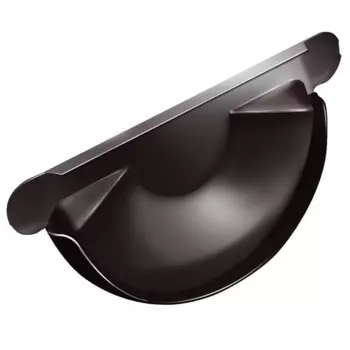 Grand Line RAL 8017 150/100 мм, Заглушка желоба оцинкованная коричневая