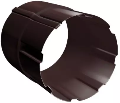 Grand Line RAL 8017, 150/100 мм, Соединитель водосточной трубы коричневый